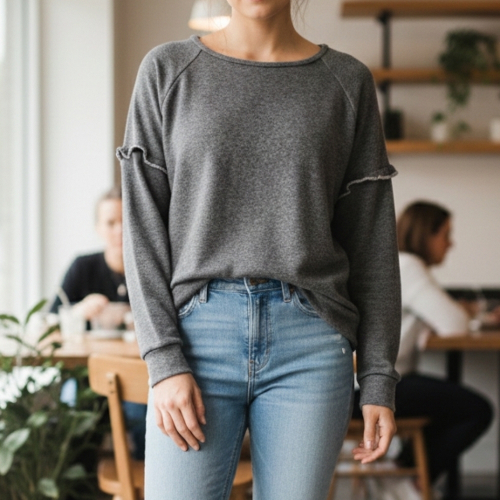 Loft Grey Sweater Size M